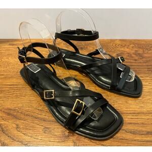 Wild Diva Biddy Strappy Sandals Black Size 6 Minimalist Chic Dressy Sandals
